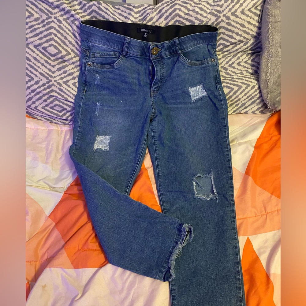 Elastic jeans ~ dark wash